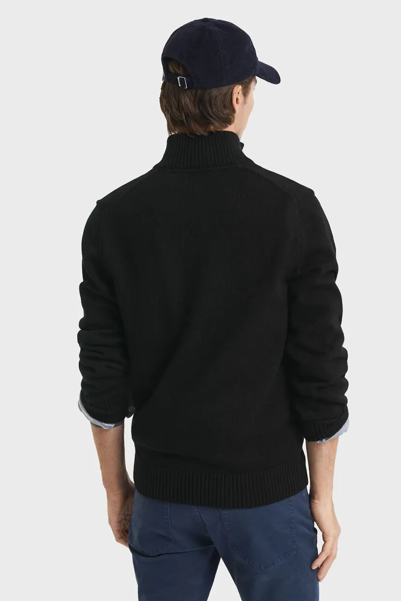 Чоловіча чорна кофта CASUAL COTTON HALF ZIP 3