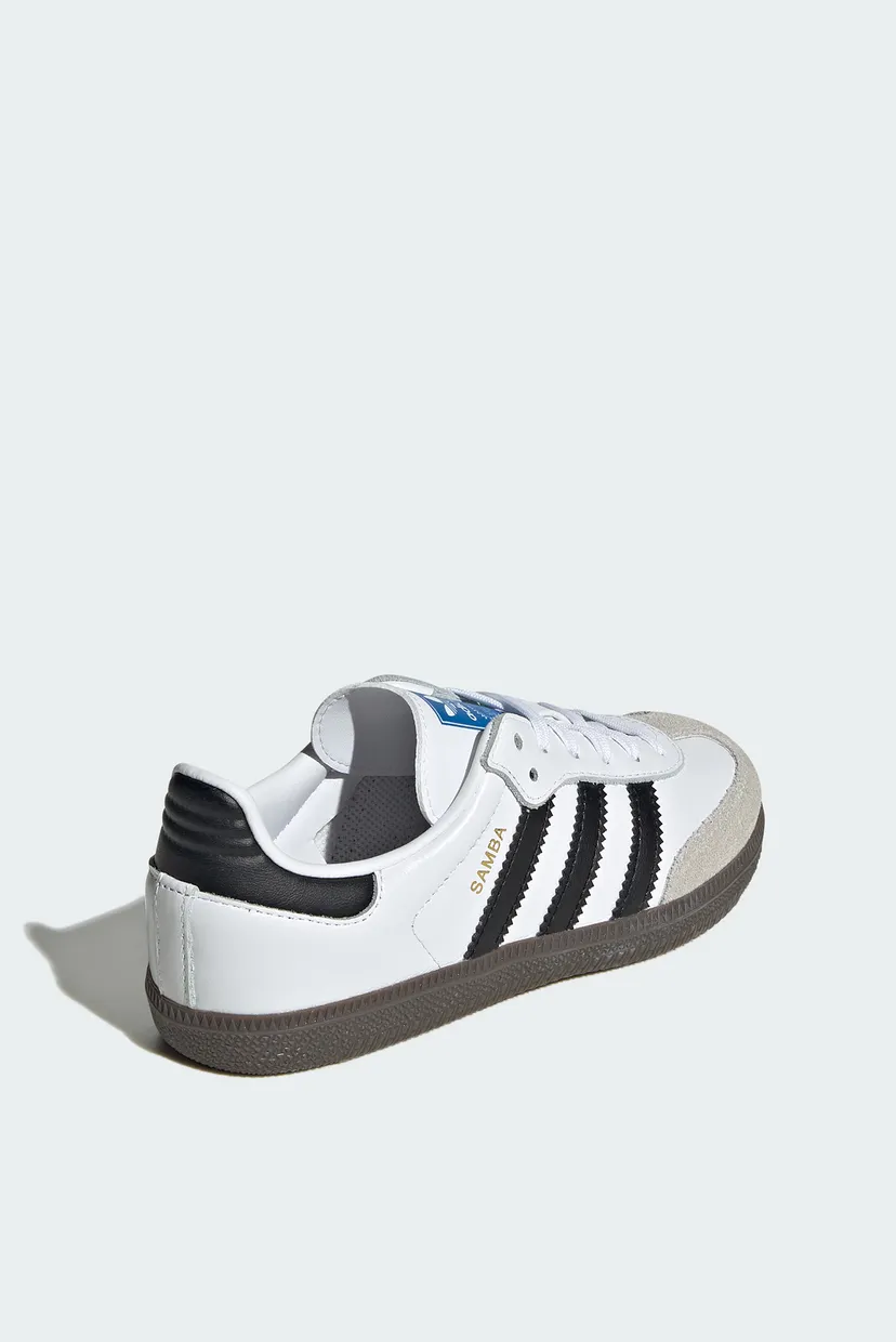 Детские белые кожаные сникерсы Samba OG Kids 5