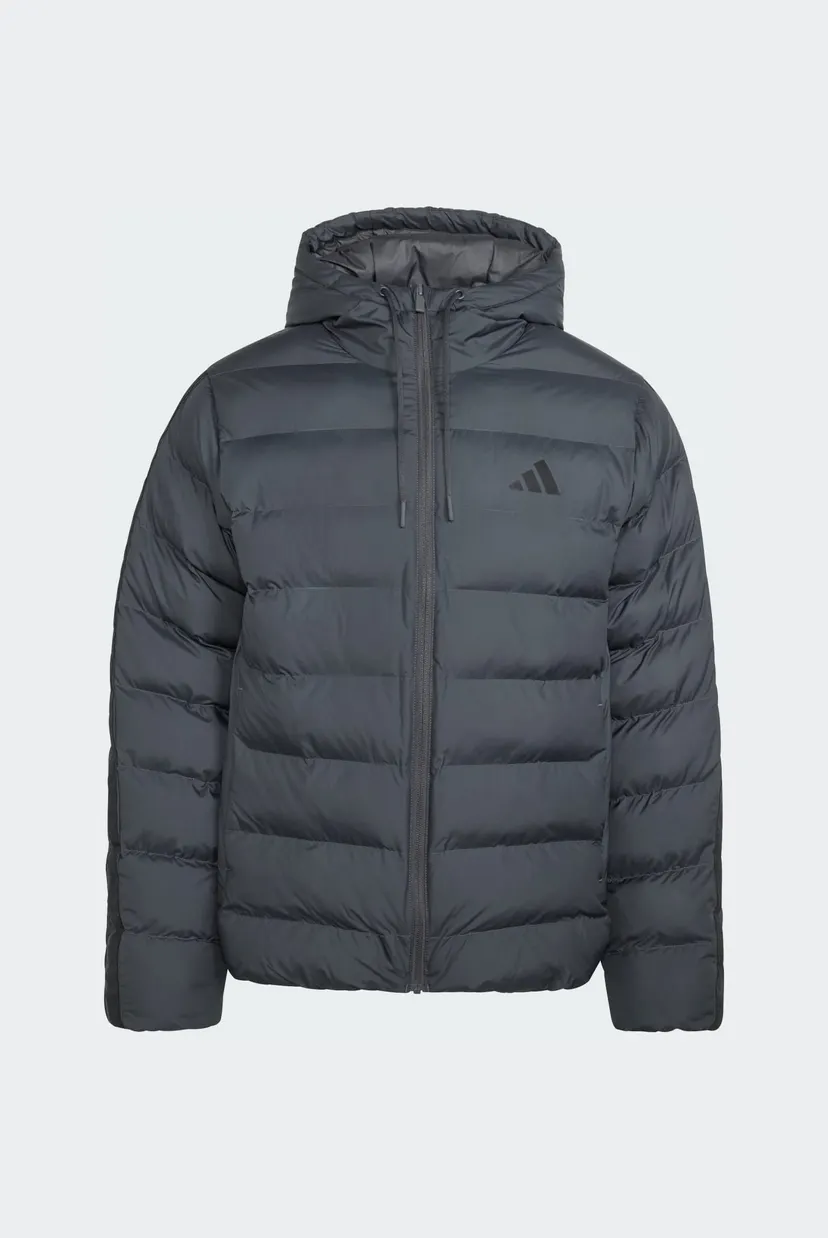 Чоловіча темно-сіра куртка Essentials CLIMAWARM 3-Stripes Synthetic Down 6