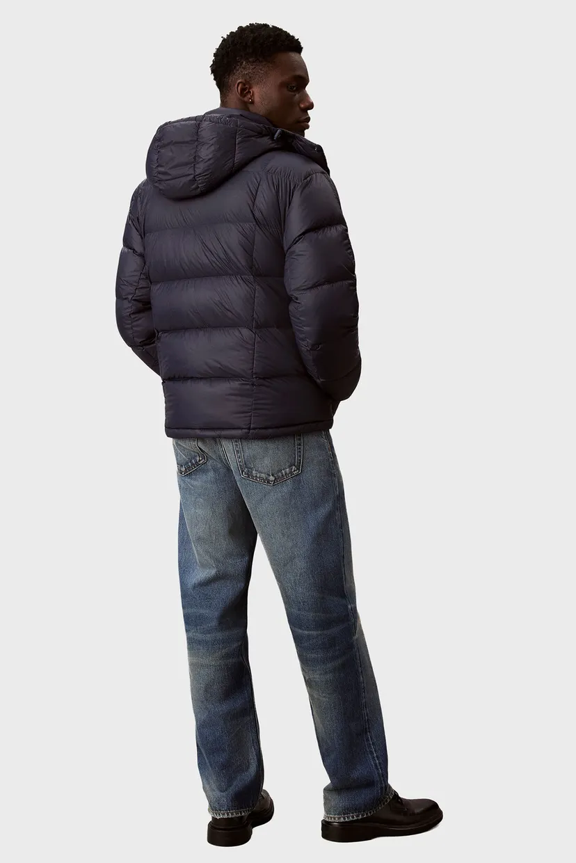 Чоловічий темно-синій пуховик NYLON QUILTED DETACHABLE 3
