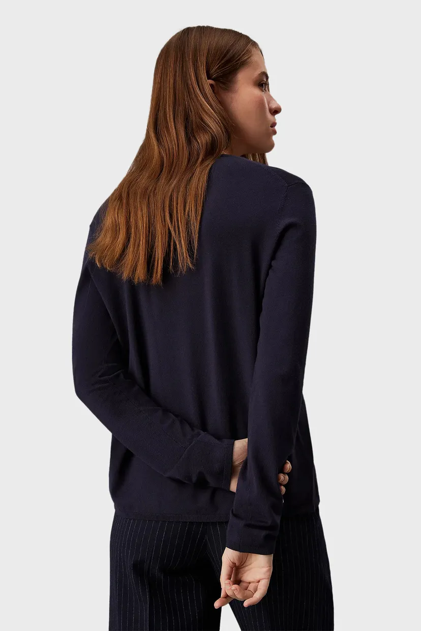 Жіночий темно-синій кардиган COMFORT KNIT C-NECK 3