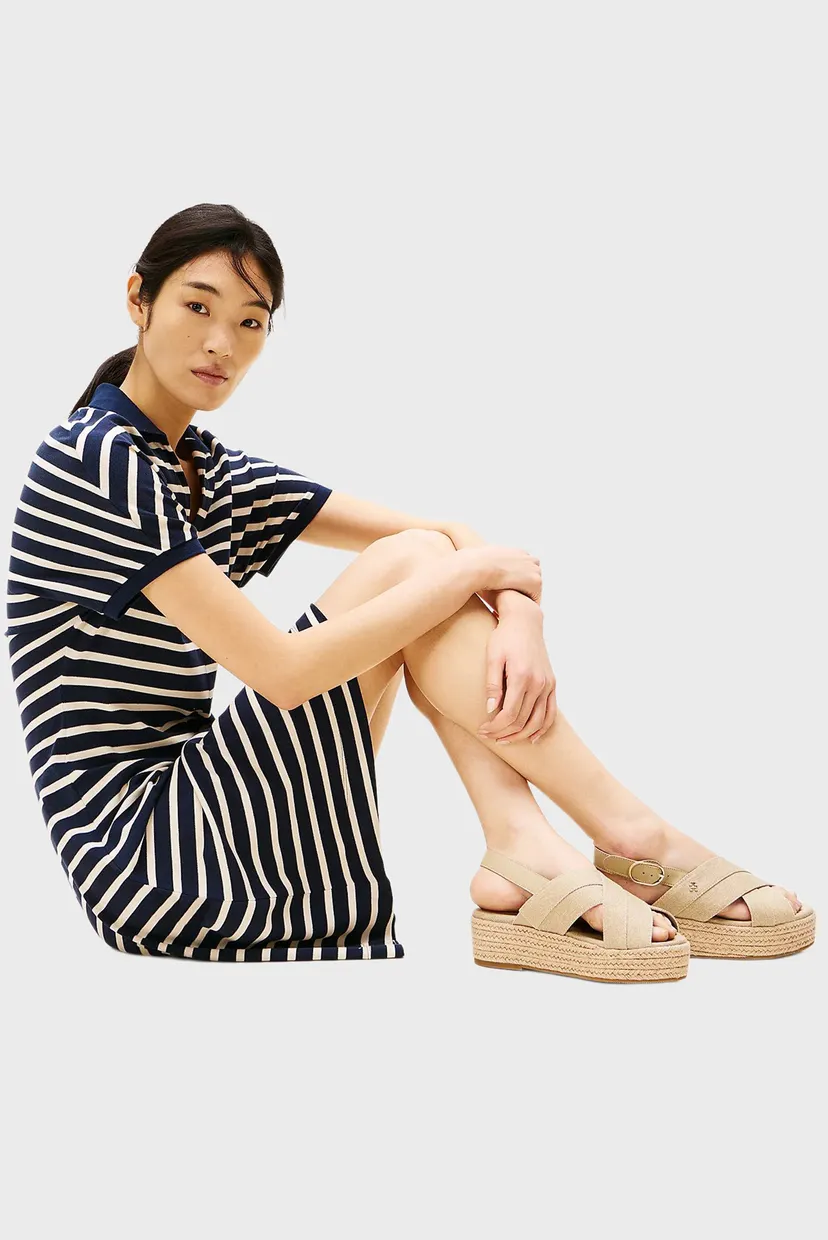 Жіночі бежеві сандалі DENIM ESPADRILLE PLATFORM SANDAL 6