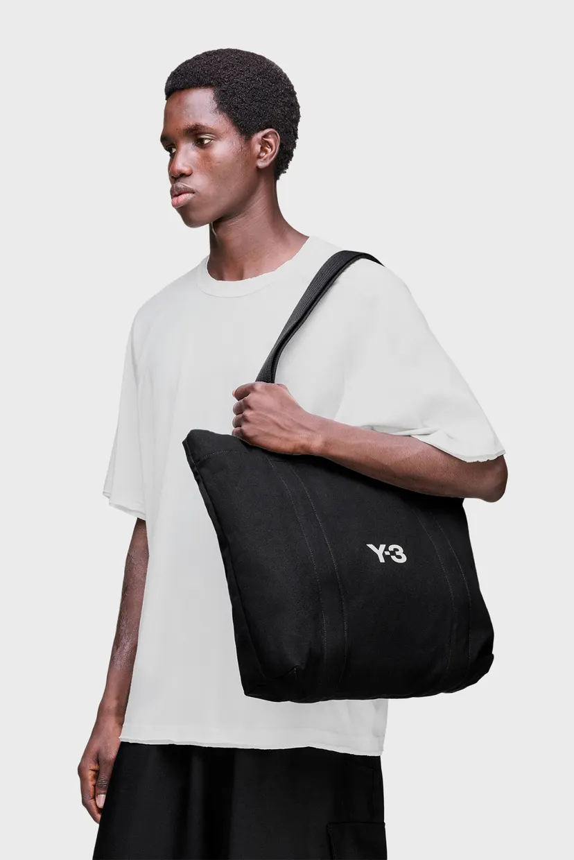 Чорна сумка Y-3 CANVAS TOTE 7