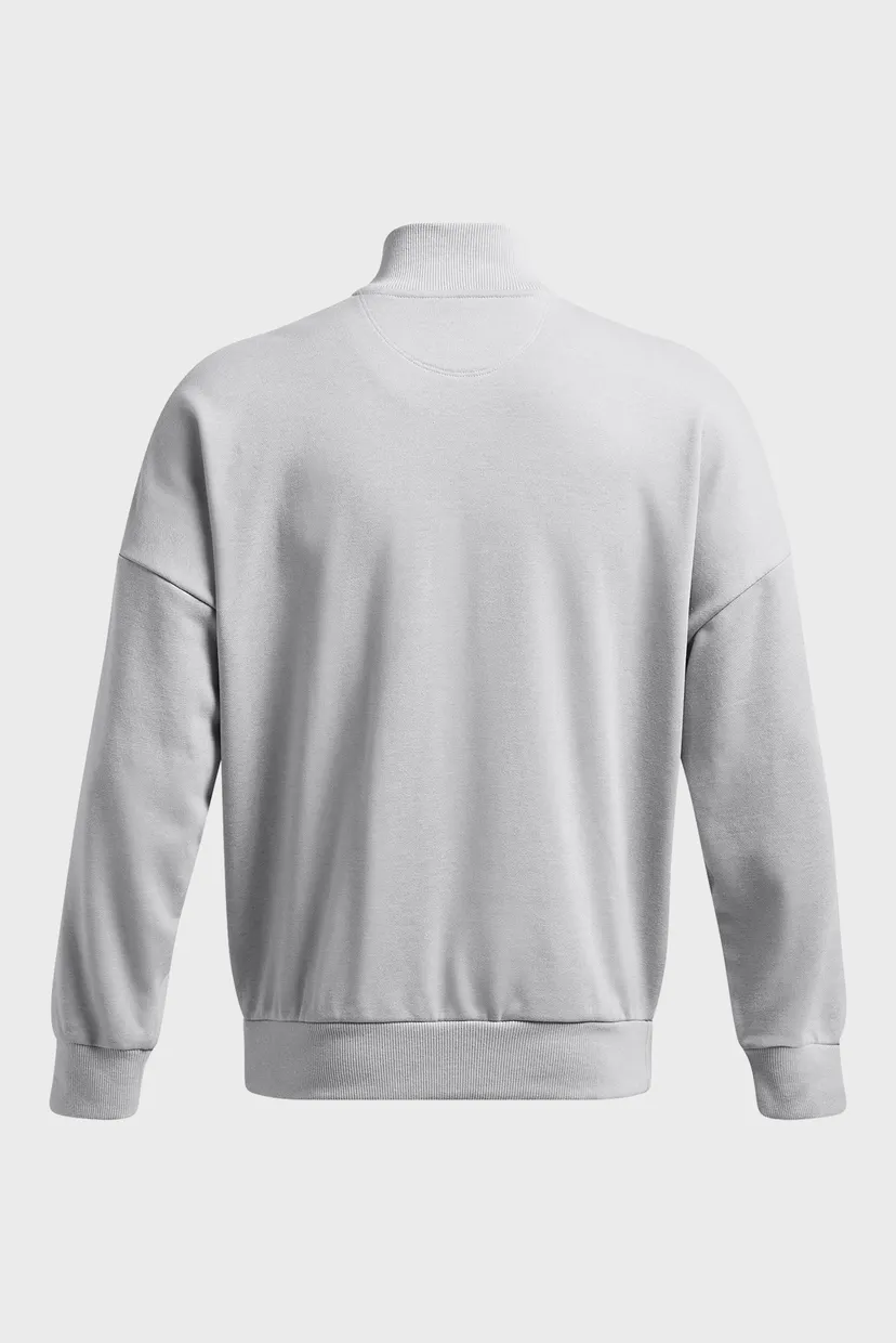 Чоловіча світло-сіра спортивна кофта UA Icon HWT Terry OS 1/2 Zip 5