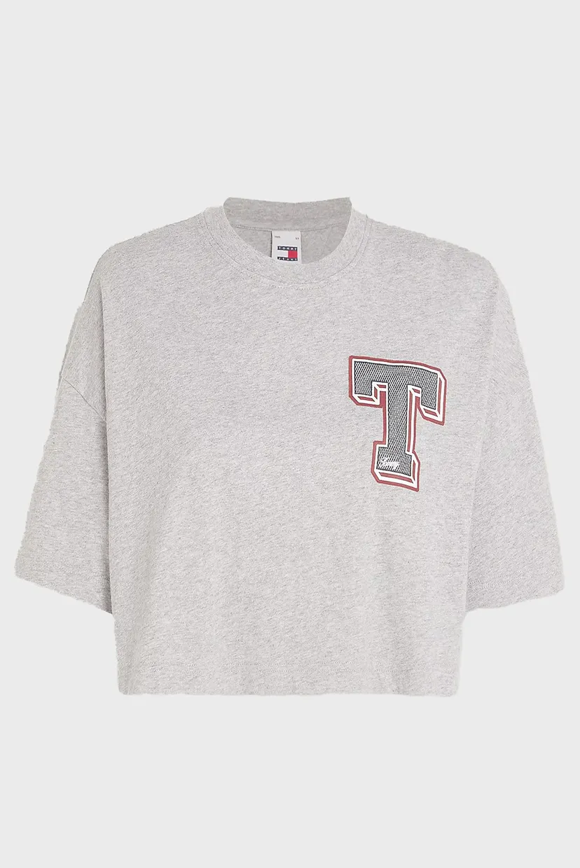 Жіноча світло-сіра футболка TJW LETTERMAN TEE 5