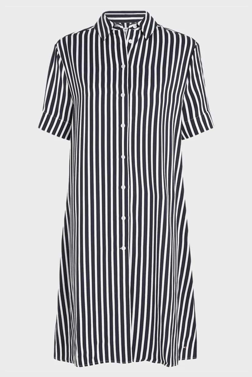 Женское платье в полоску FLUID STRIPE SS KNEE 5