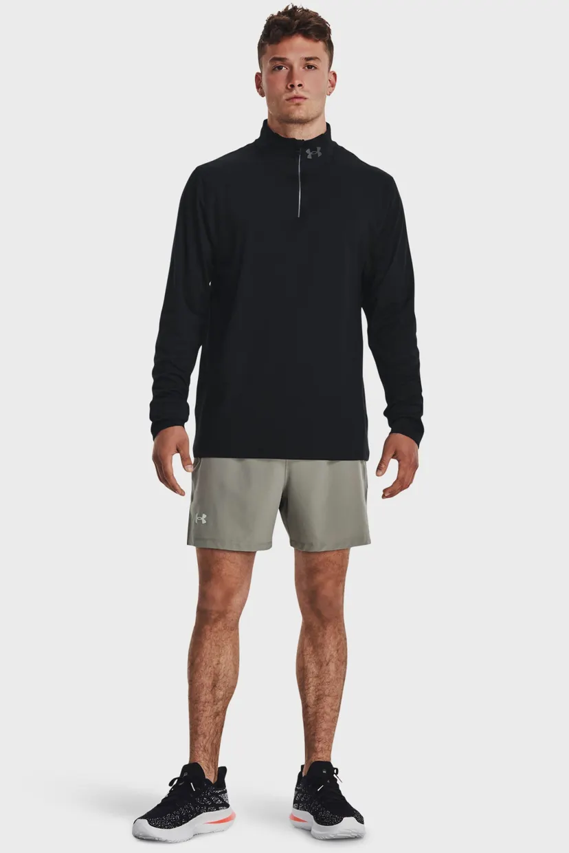Мужская черная спортивная кофта QUALIFIER RUN 1/4 ZIP Under Armour