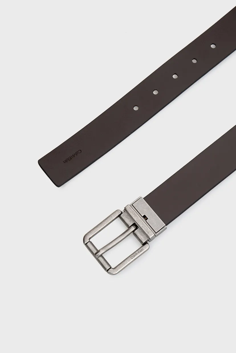 Мужской кожаный двусторонний ремень CASUAL ROLLER BUCKLE 35MM ADJ/RE 4