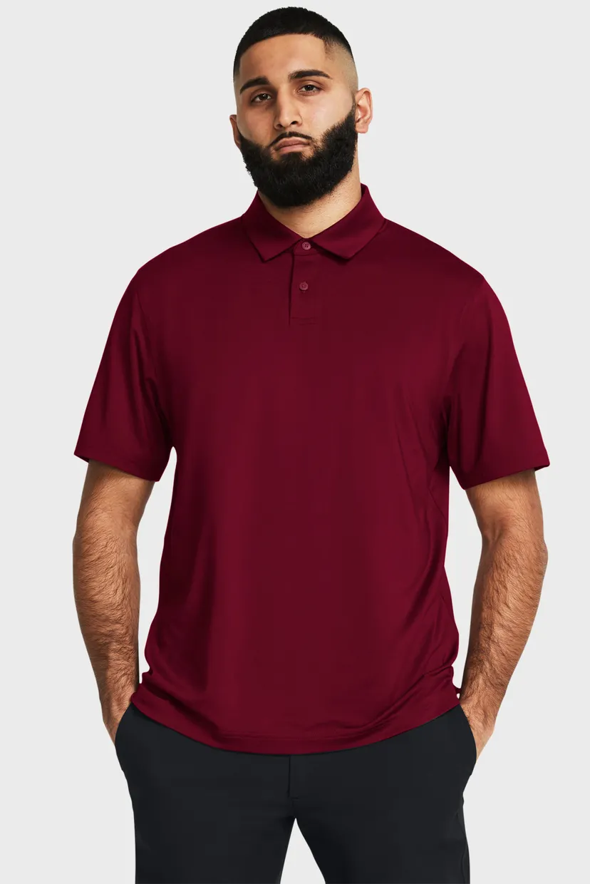 Мужское бордовое поло UA T2G Polo LB-RED Under Armour 1383255-625