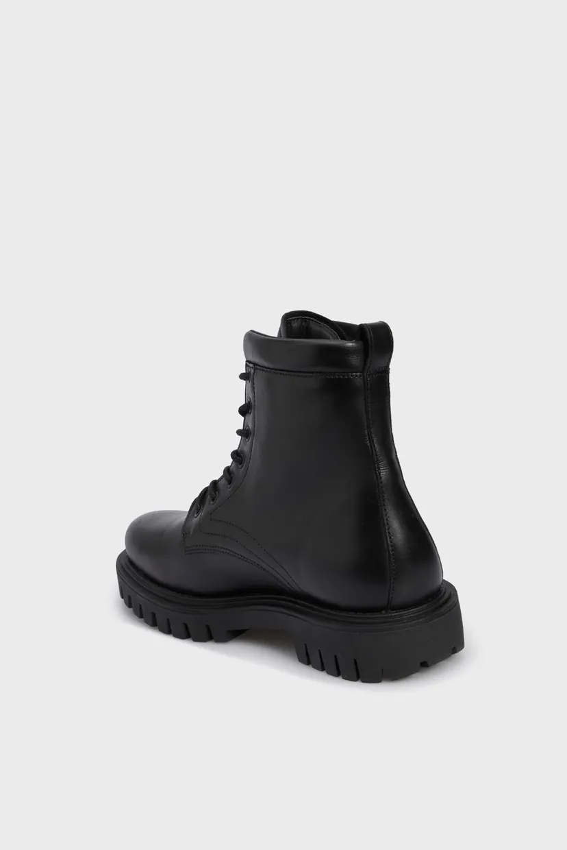 Мужские черные кожаные ботинки PREMIUM CASUAL CHUNKY LTH BOOT 5