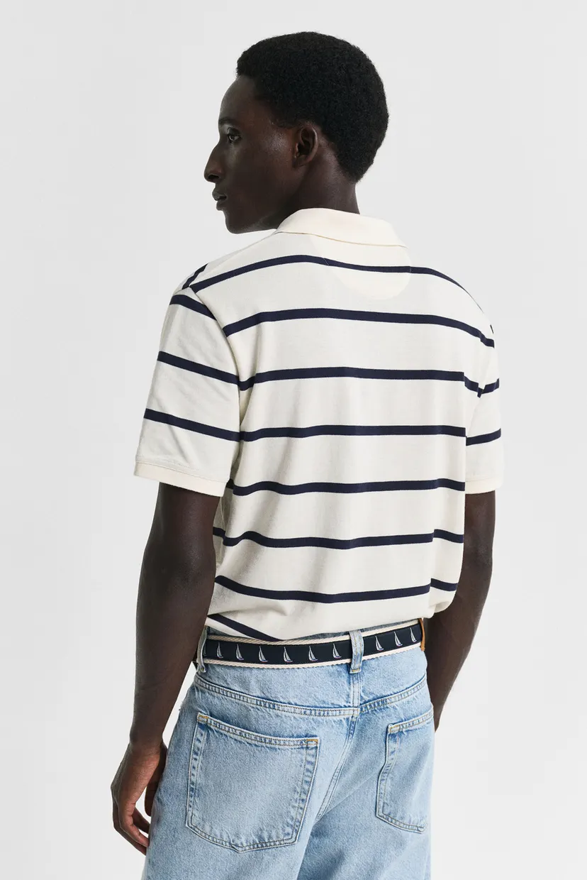 Мужское белое поло в полоску STRIPED POLO 3