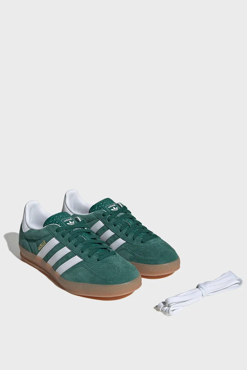 Мужские зеленые замшевые сникерсы Gazelle Indoor adidas JI2062