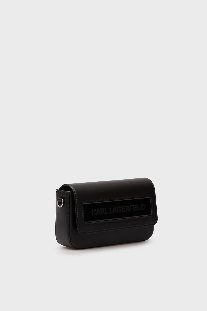 Женская черная сумка IKON K SM FLAP SHB LEATHER 3