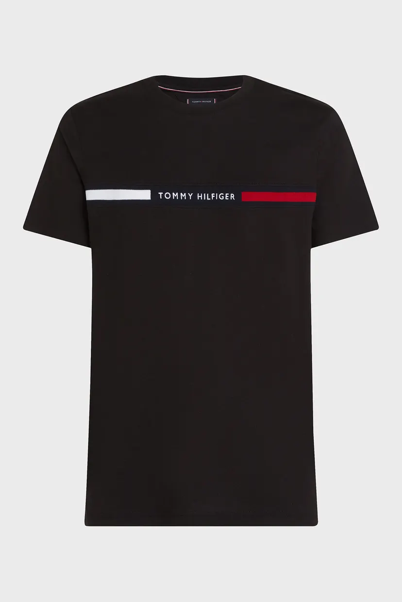 Чоловіча чорна футболка HILFIGER CHEST INSERT 5