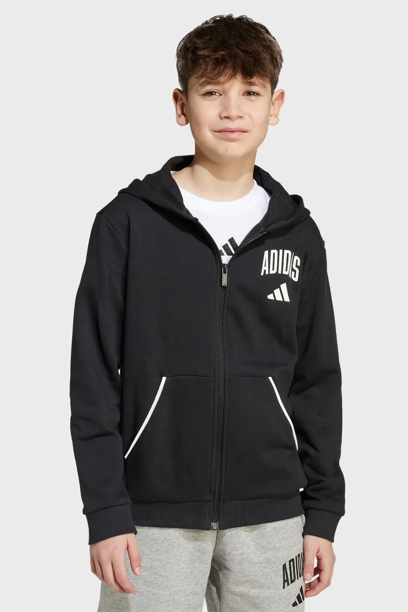 Детское черное худи Seasonals Essentials Collegiate Typography Full-Zip Kids 4