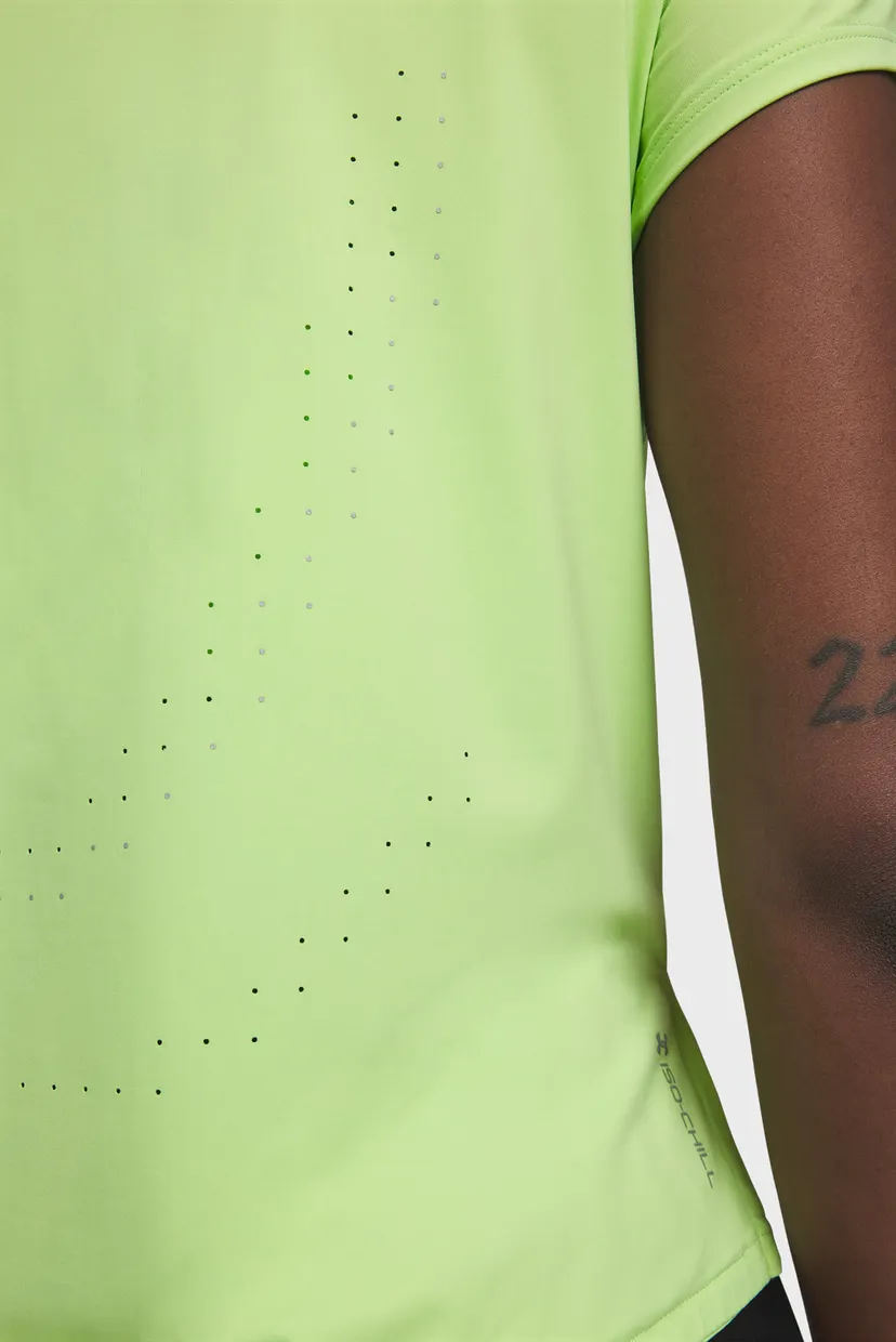 Женская салатовая футболка UA Velociti Pro Shortsleeve 3