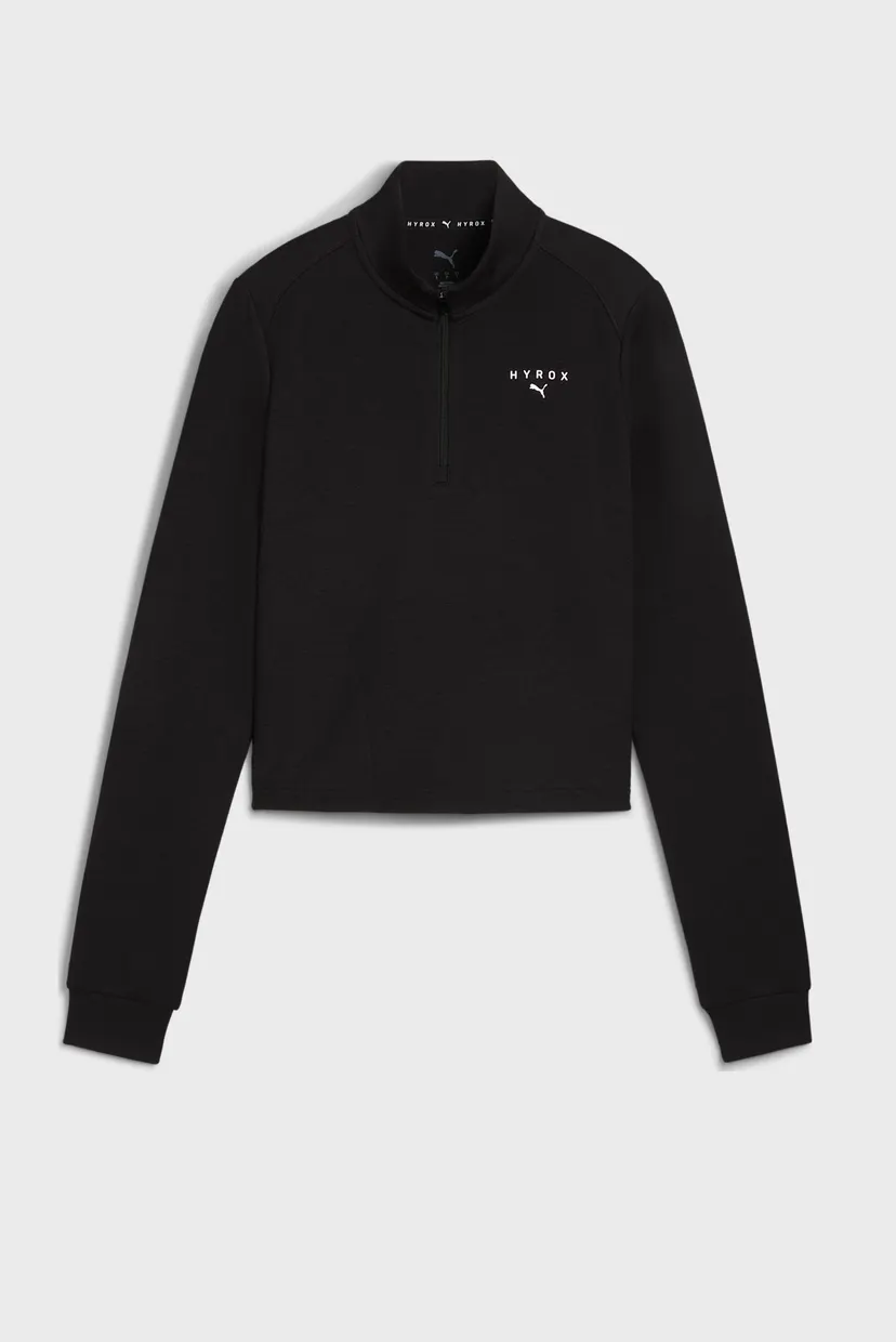 Женский черный свитшот PUMA x HYROX CLOUDSPUN Quarter-Zip Top Women 6