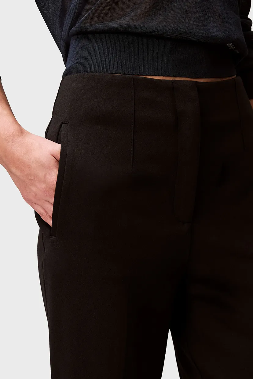 Женские черные брюки PONTE DART FRONT 4