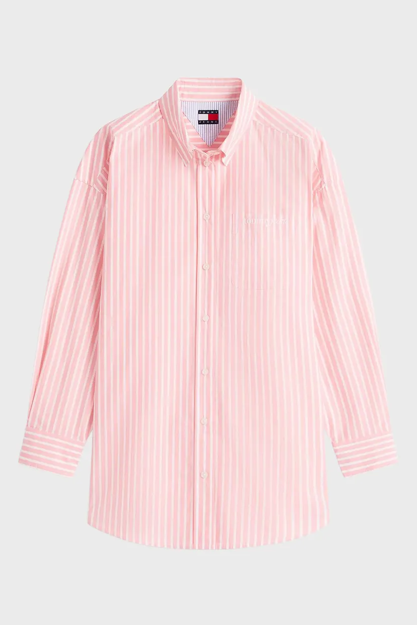 Женская розовая рубашка в полоску OVS POPLIN 5