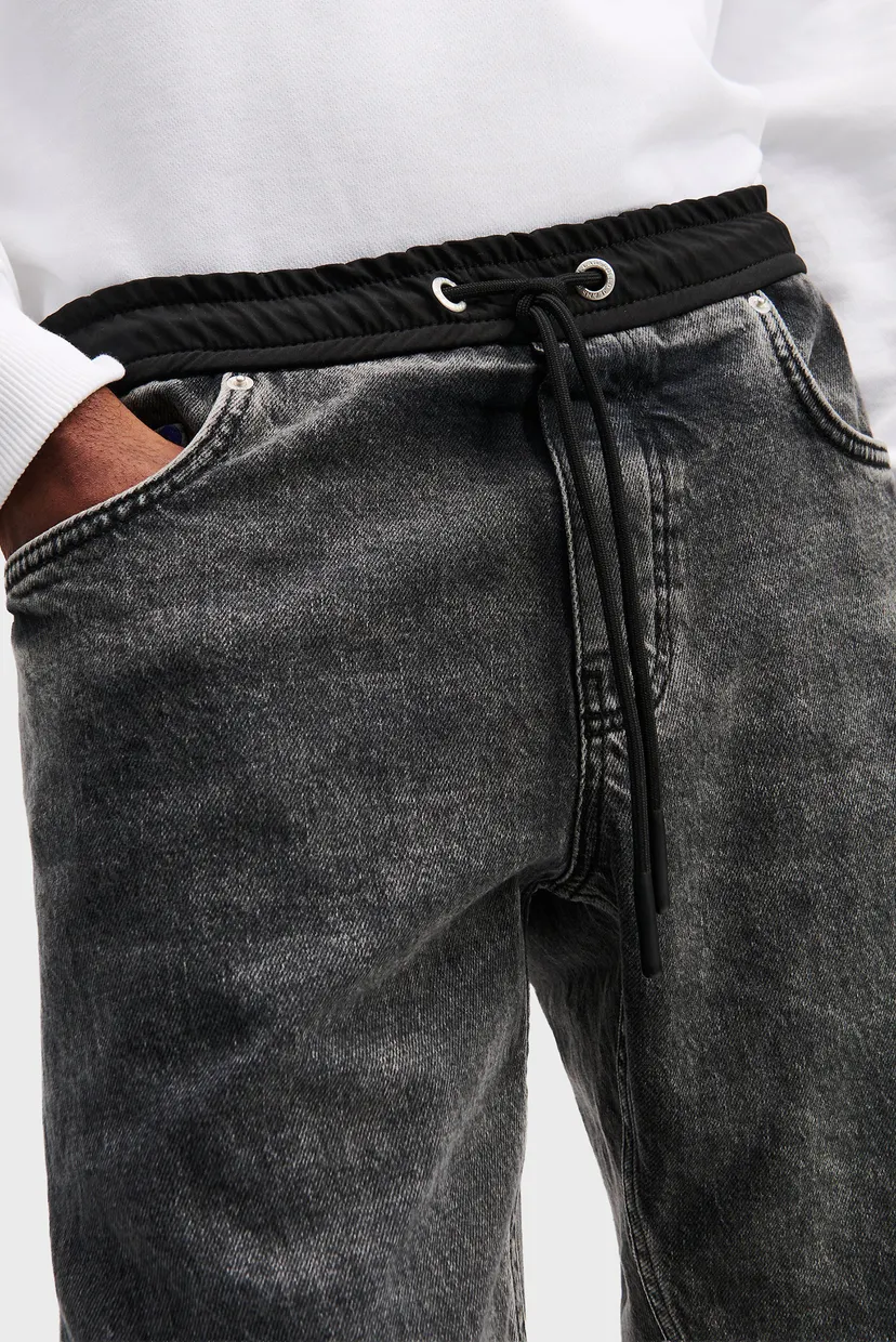 Мужские черные джинсы KLJ TAPERED DENIM 4