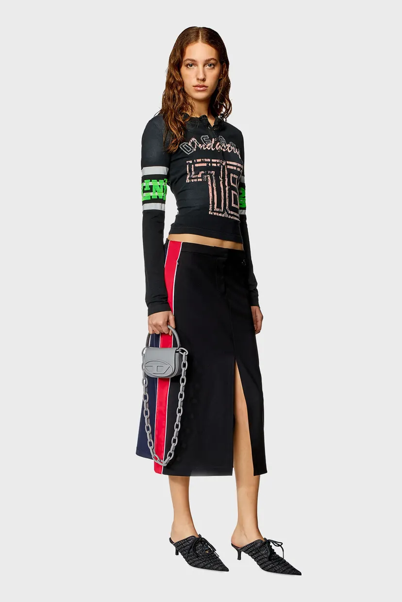Женская серая кожаная сумка 1DR Diesel X08709 P6248 — MD-Fashion