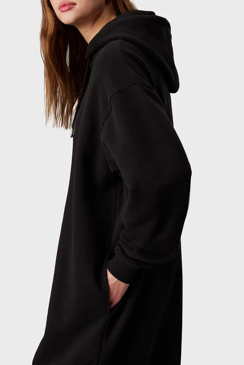 Жіноча чорна сукня CHENILLE MONOLOGO HOODIE DRESS 3