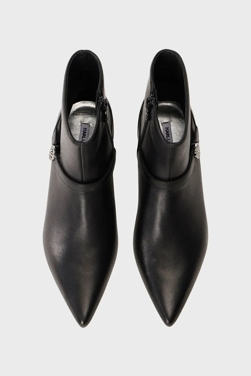 Жіночі чорні шкіряні ботильйони PASHA Mary Jane Boot 3