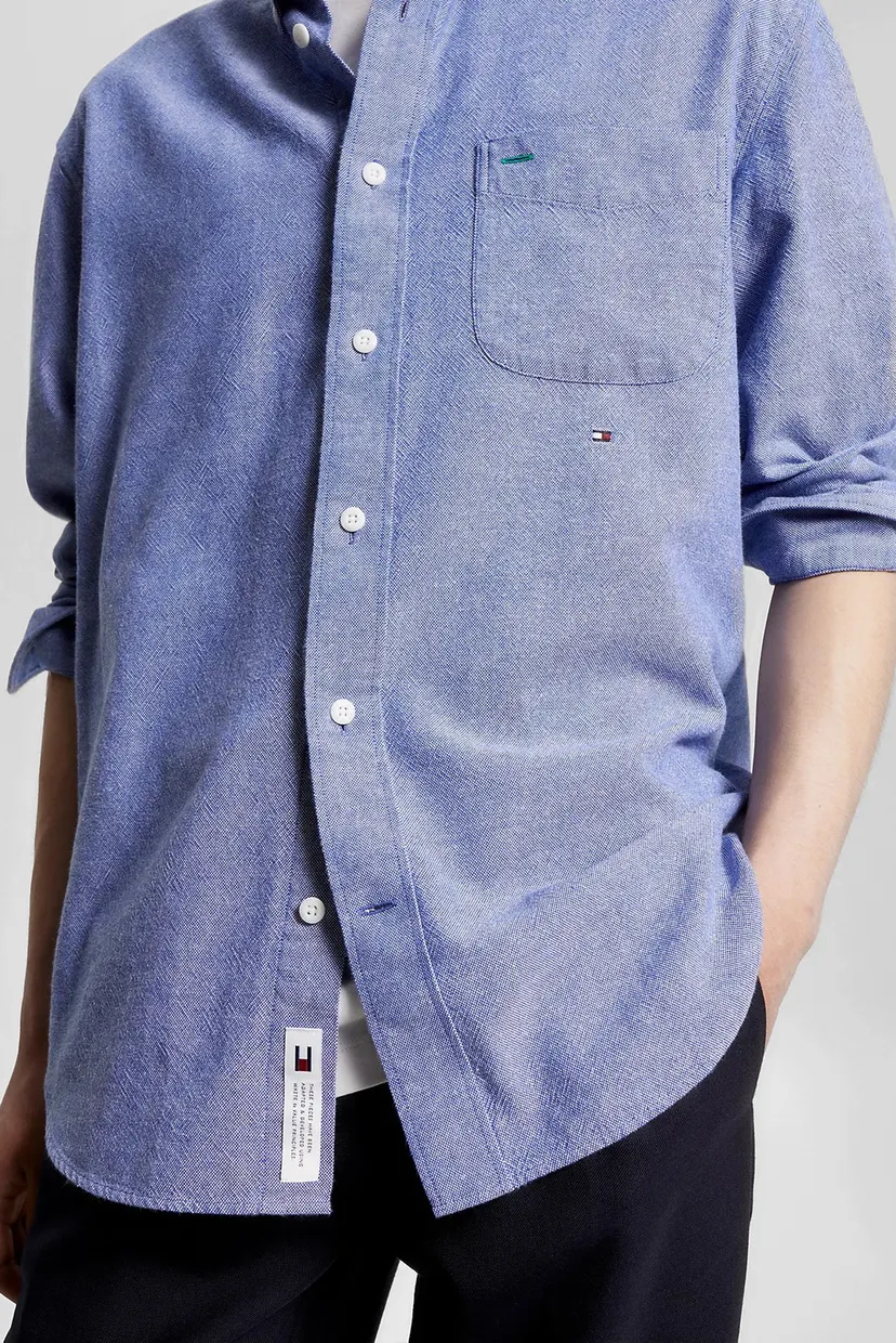 Чоловіча бузкова сорочка PREMIUM OXFORD SOLID SHIRT 4