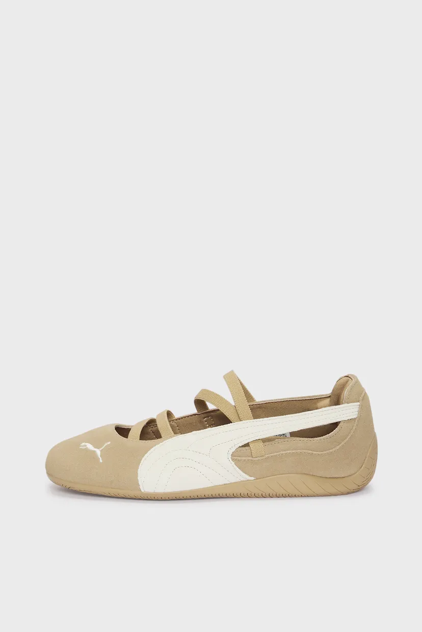 Женские бежевые замшевые балетки Speedcat Suede Cafe Ballet Sneakers Women 3