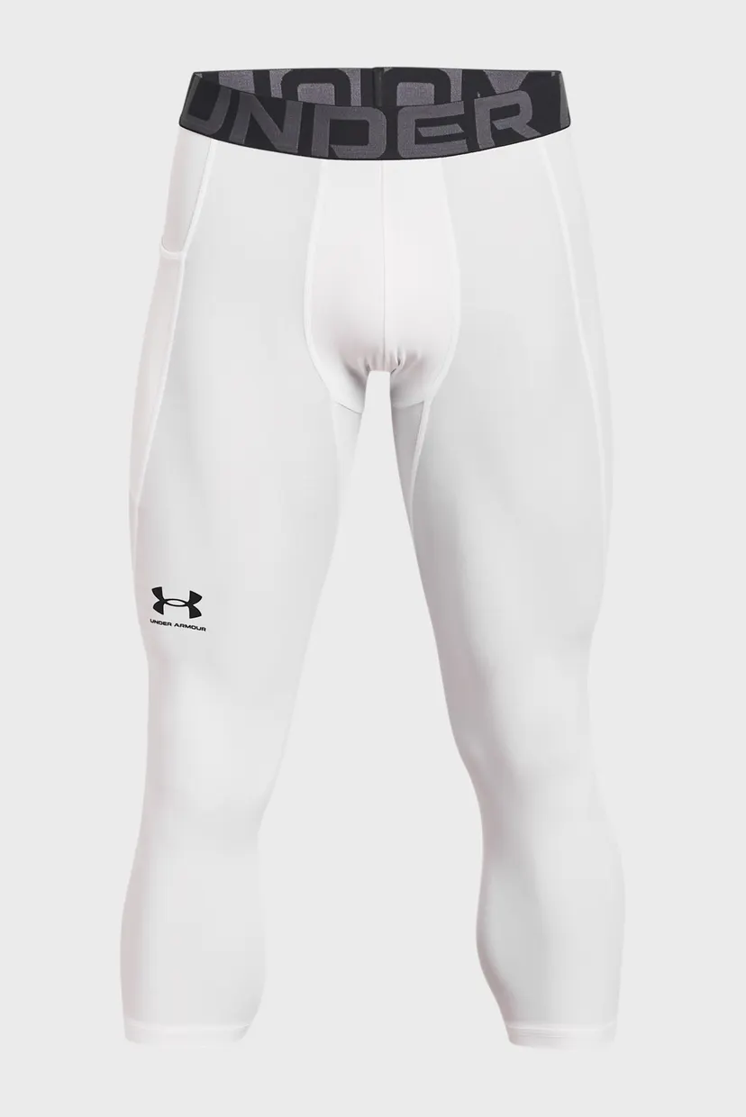 Чоловічі білі тайтси UA HG Armour 3/4 Legging 6