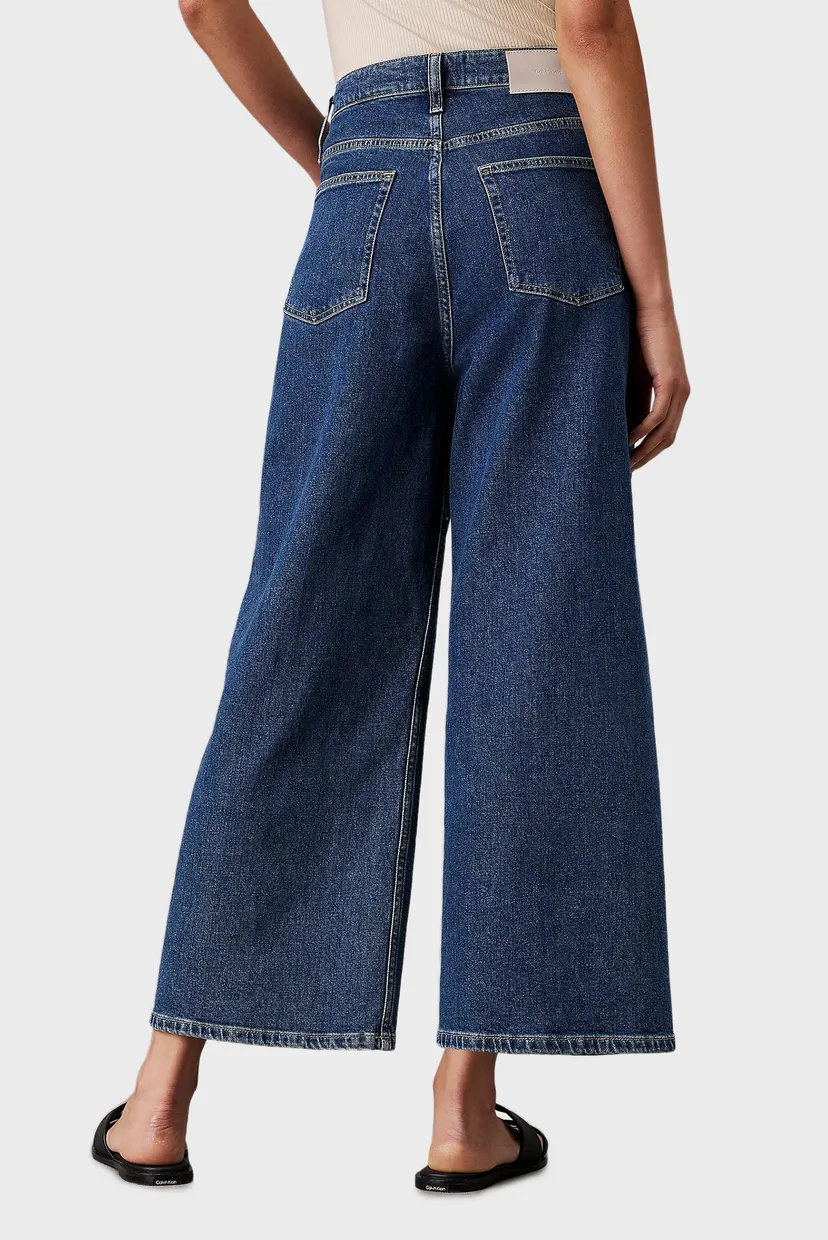 Жіночі темно-сині джинси HIGH RISE WIDE ANKLE BLUE 3