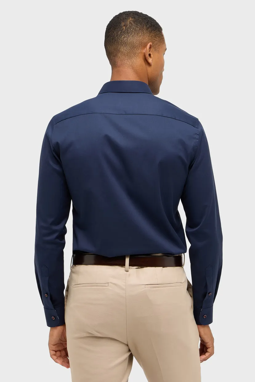 Мужская темно-синяя рубашка SLIM FIT 3