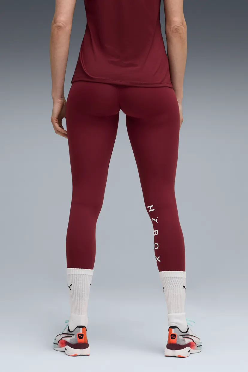 Жіночі бордові тайтси PUMA x HYROX SHAPELUXE 7/8 Length Tights Women 3