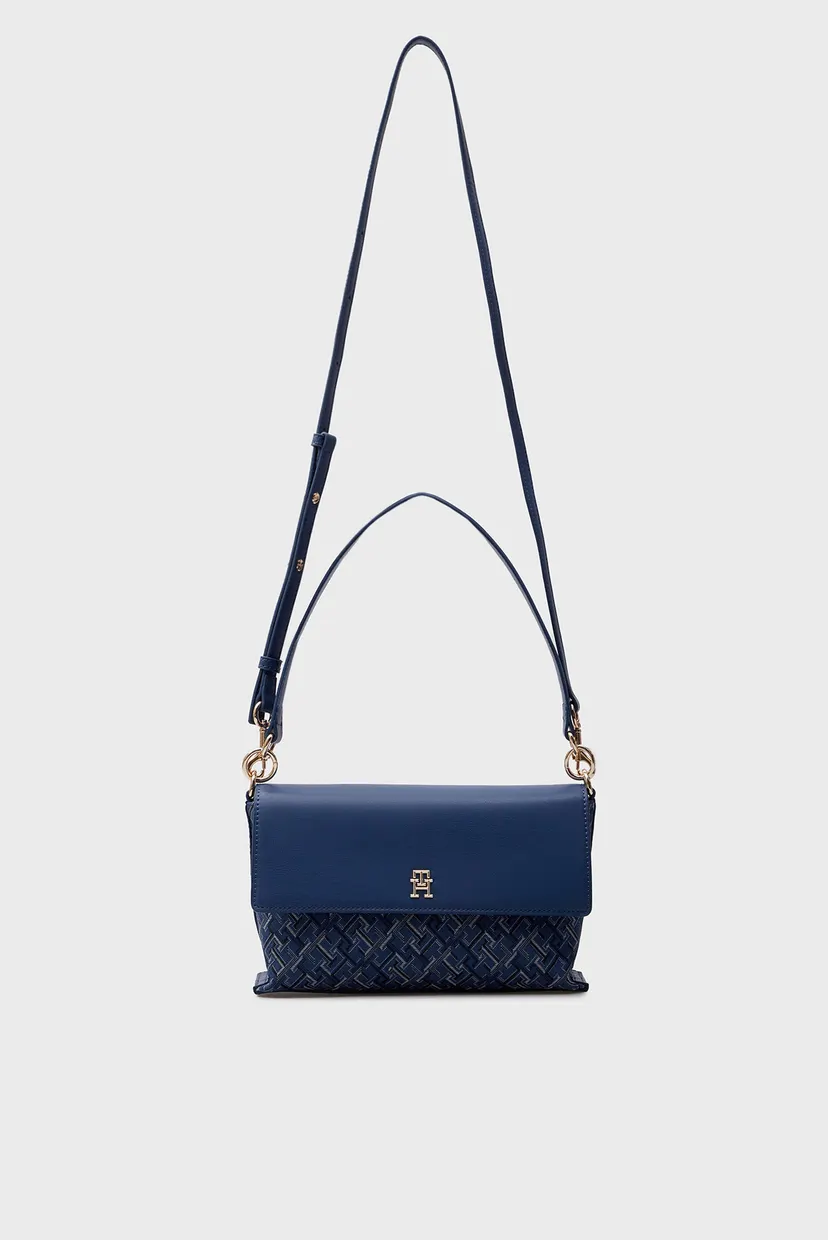 Жіноча синя сумка з візерунком TH DISTINCT SHOULDER BAG MONO 5