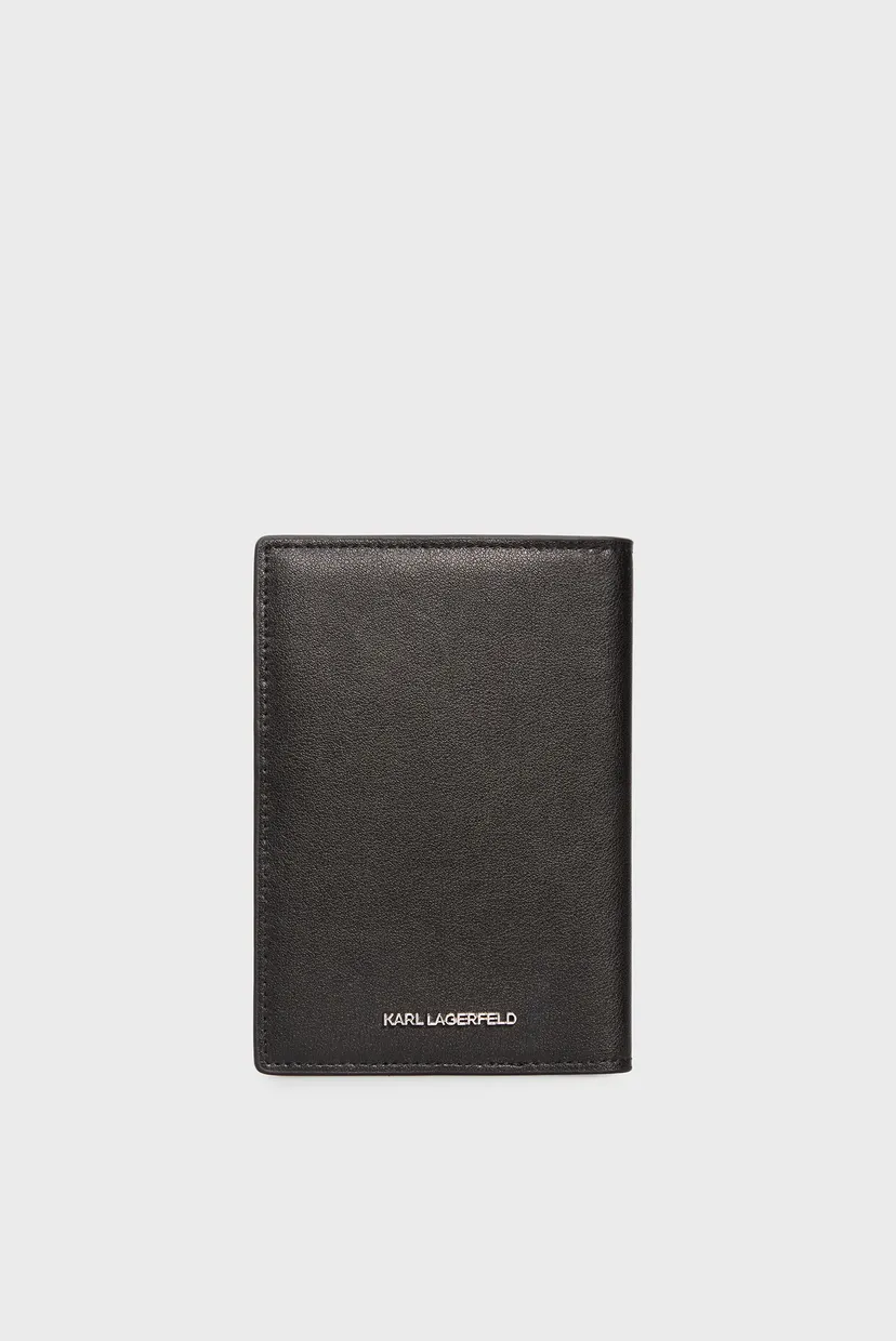 Мужская черная кожаная обложка для паспорта IKONIK 2.0 LEATHER PASS CASE 4