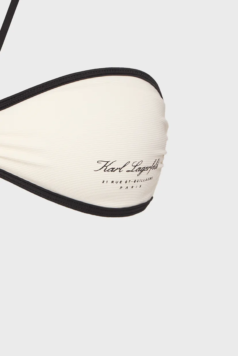 Женский белый лиф от купальника HOTEL KARL RIB HALTER BANDEAU 4