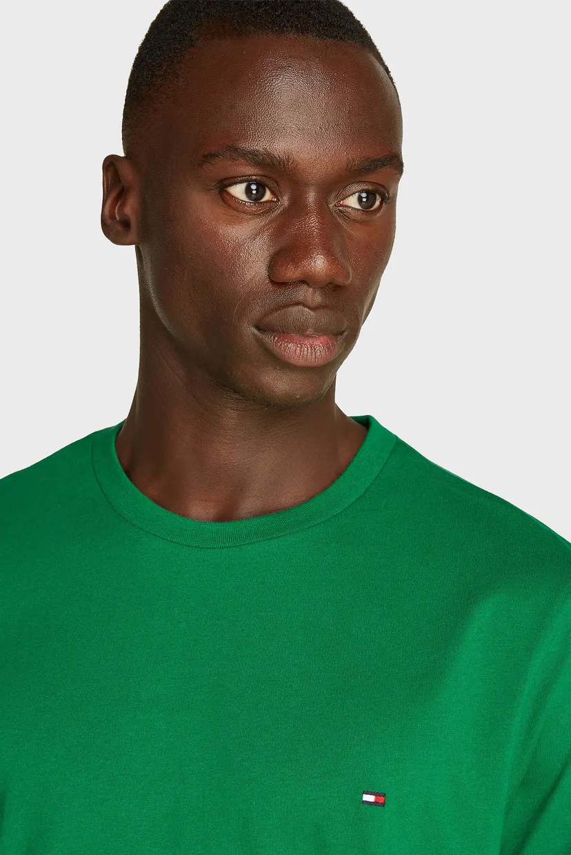 Чоловіча зелена футболка ESS SEASONAL REG FIT SOLID TEE 4