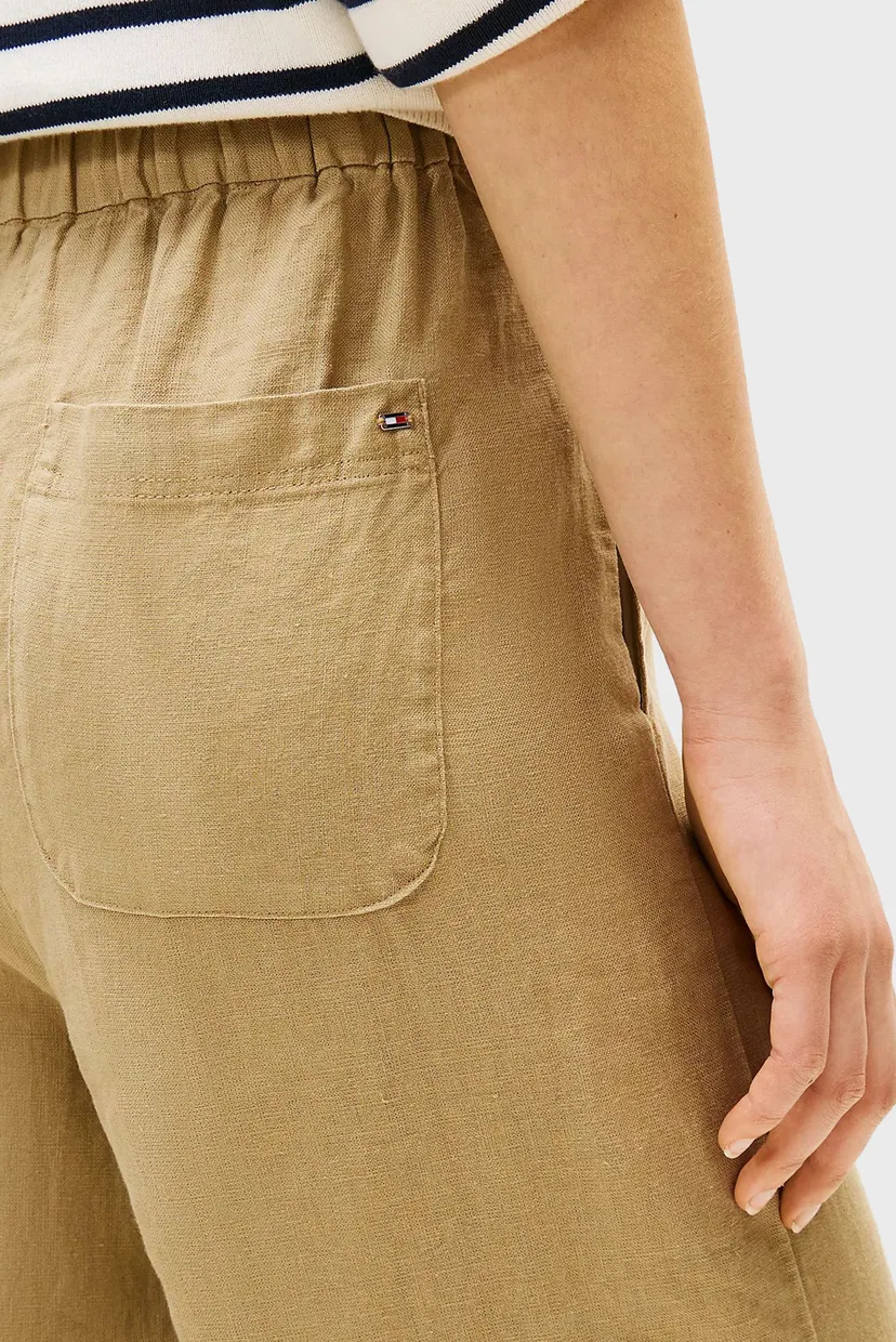 Жіночі бежеві лляні брюки TAILORED STRAIGHT 4