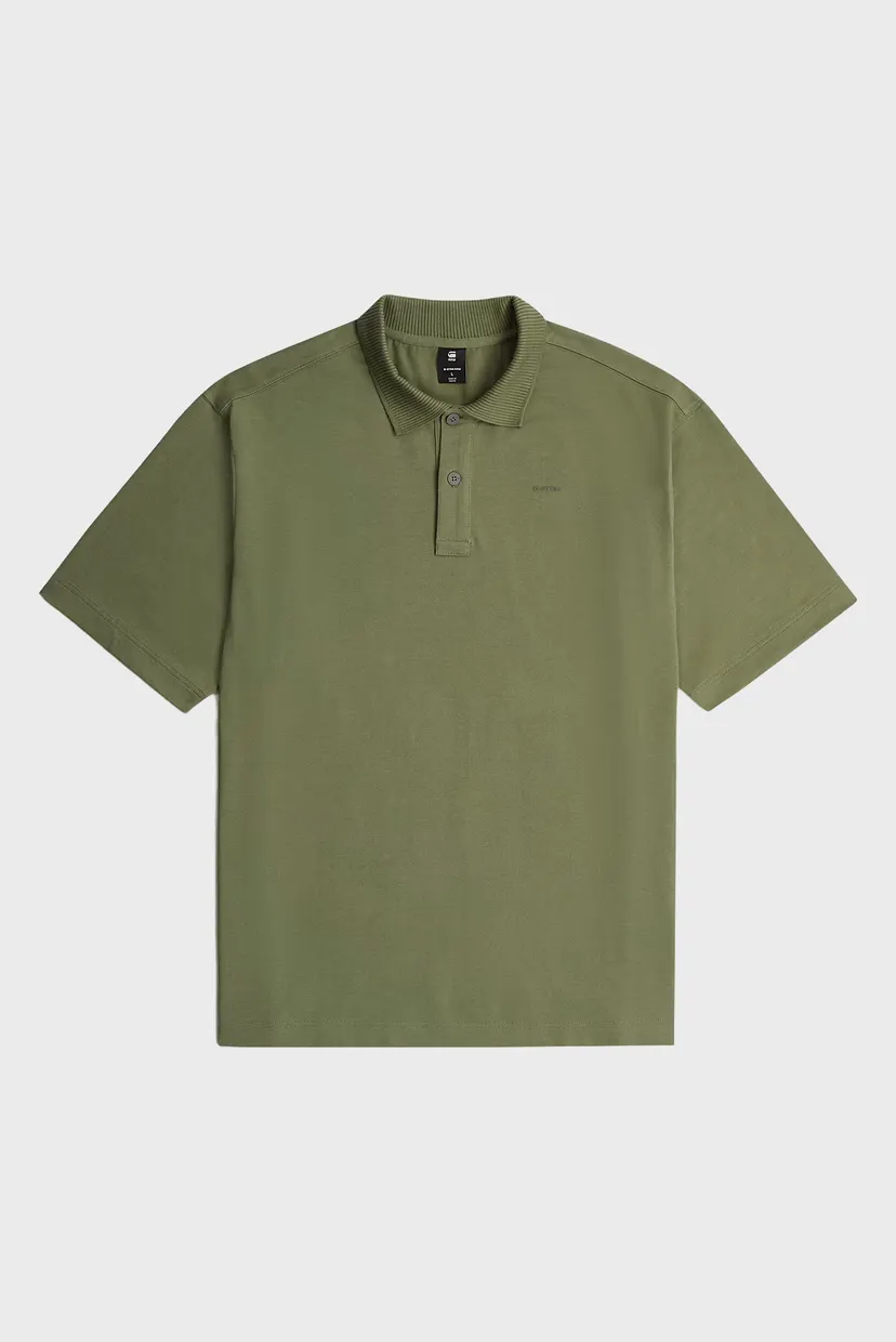 Мужское оливковое поло Loose 6