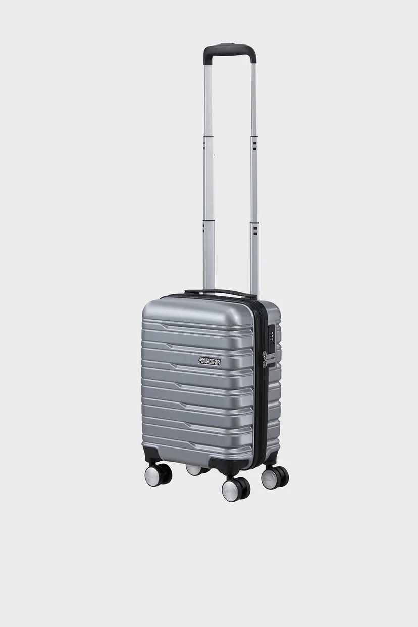 Сіра валіза 45 см FLASHLINE SKY SILVER 6