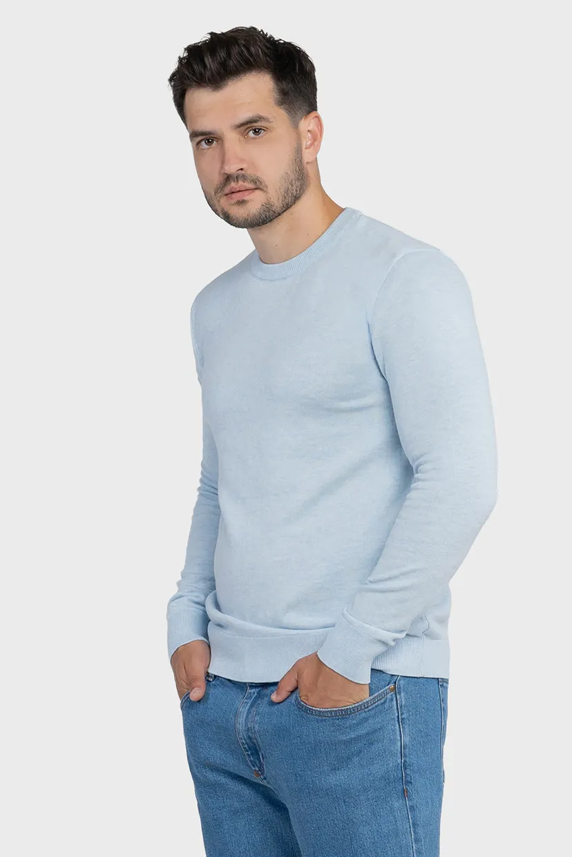 Чоловічий блакитний джемпер 3
