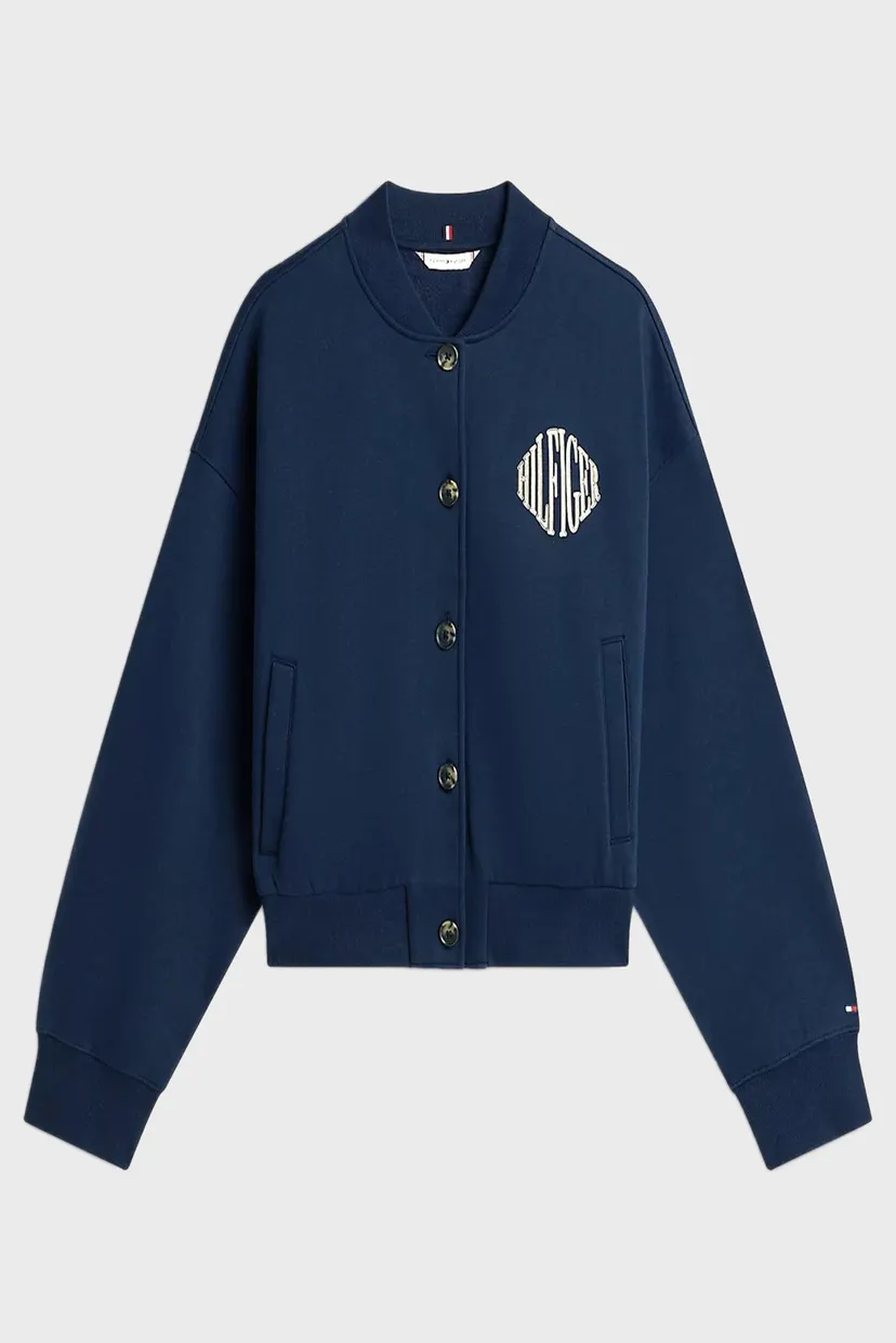Жіноча темно-синя спортивна кофта VARSITY FLEECE BOMBER 5