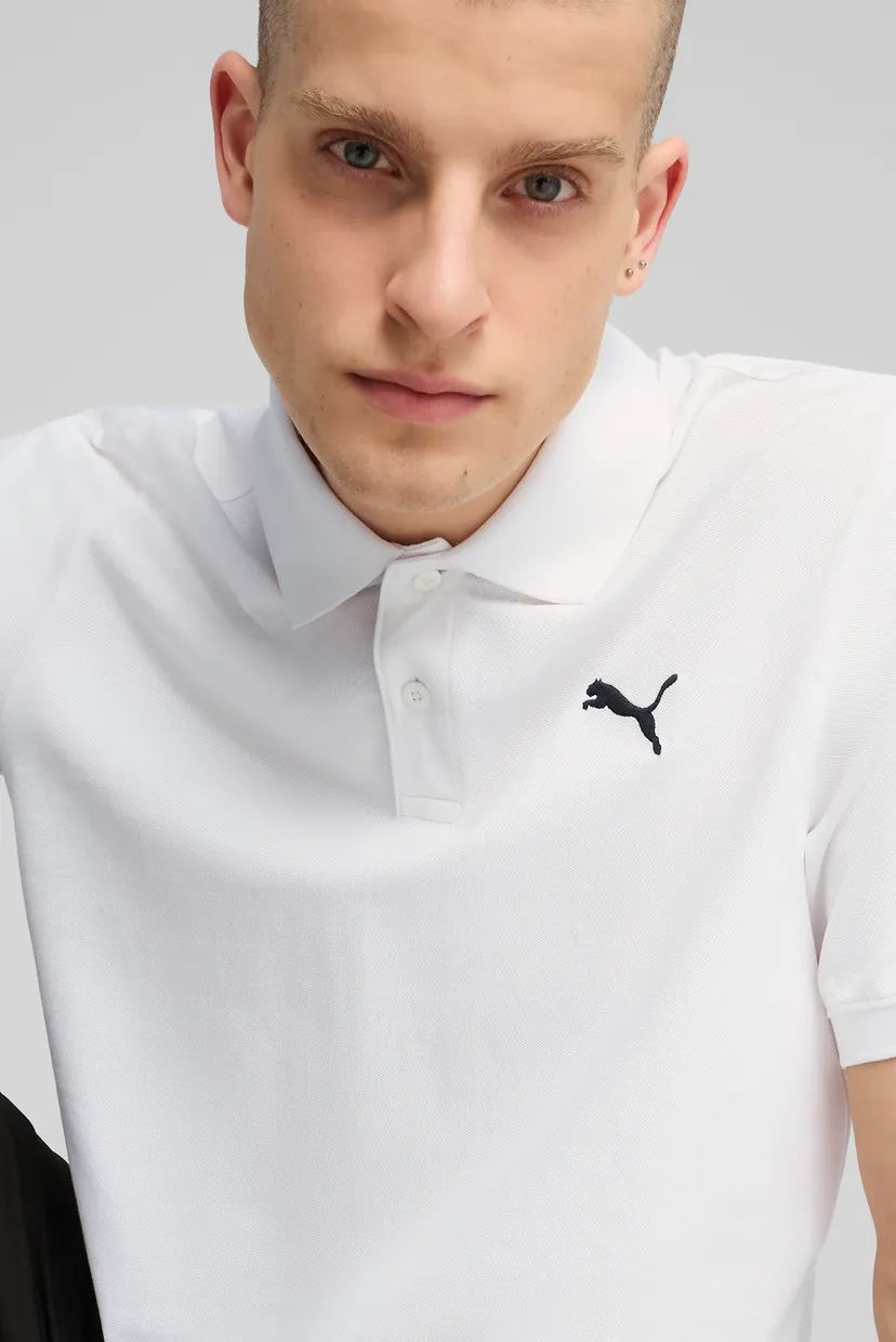 Мужское белое поло Essentials Pique Polo Men 5
