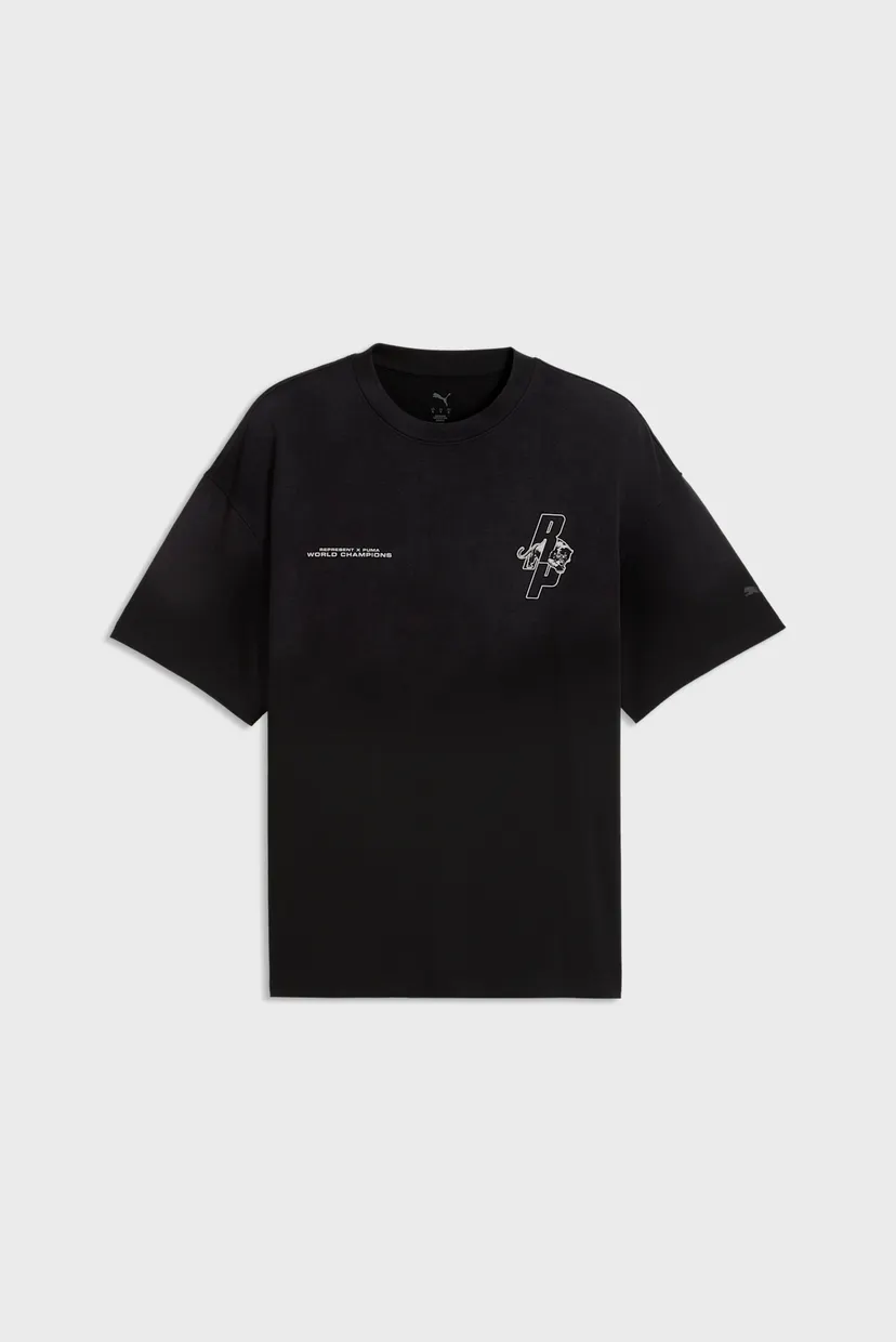 Мужская черная футболка PUMA x REPRESENT Tee Oversized Men 4