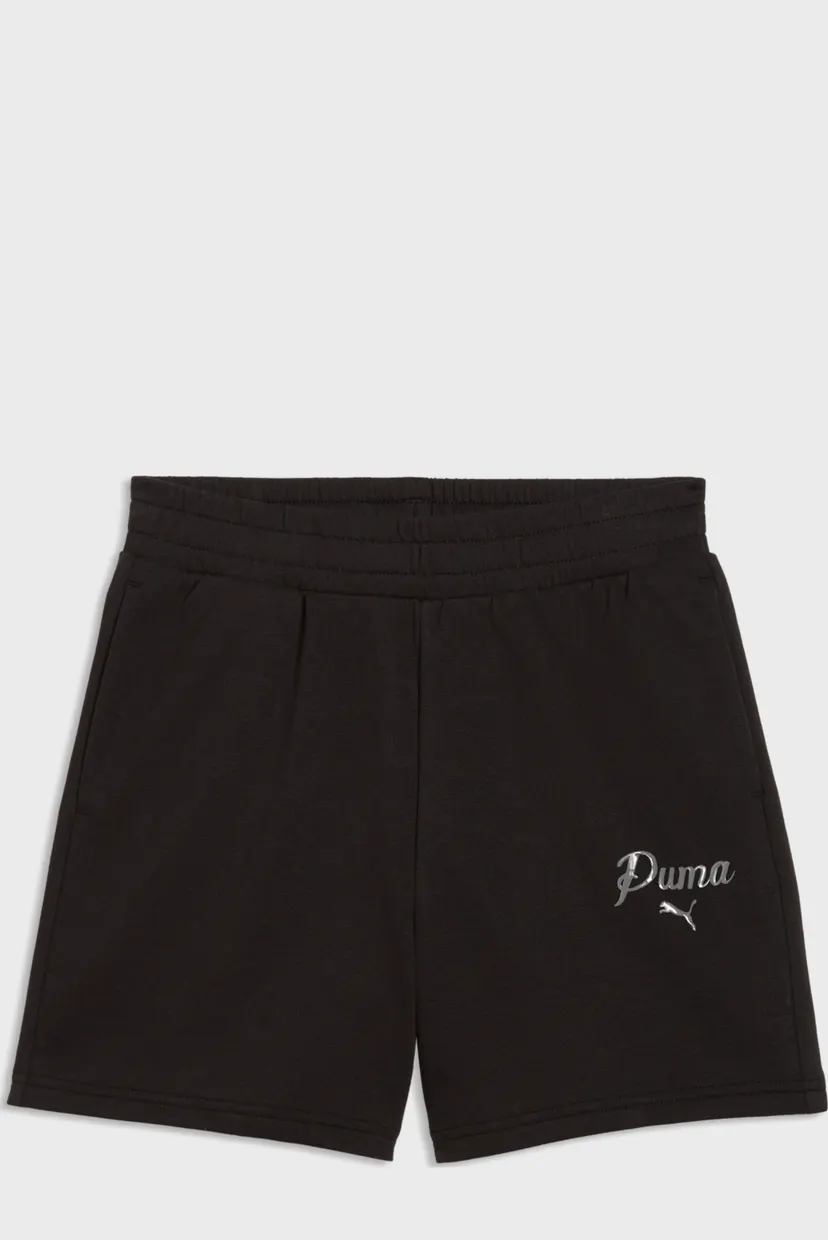 Женские черные шорты Essentials Script High-Waist 5