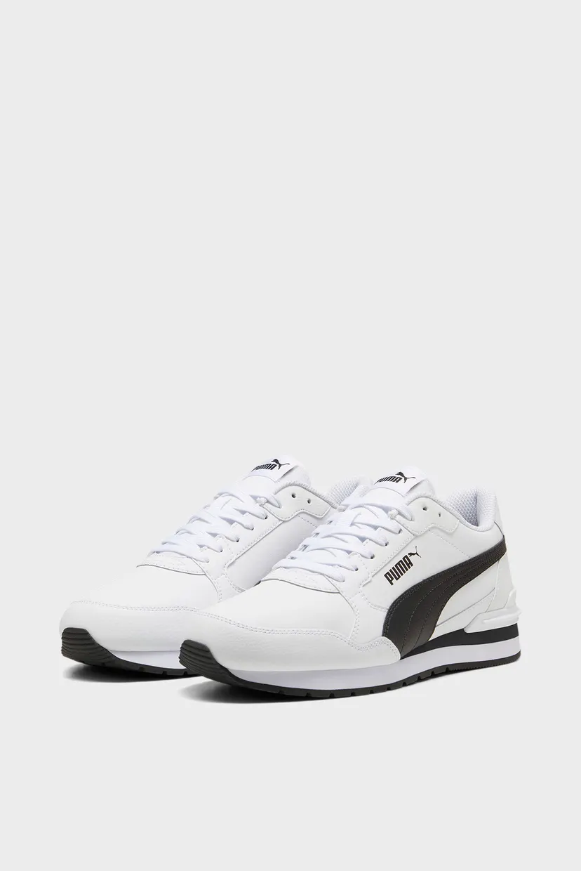 Белые кожаные кроссовки ST Runner v4 Leather Sneakers Unisex 3