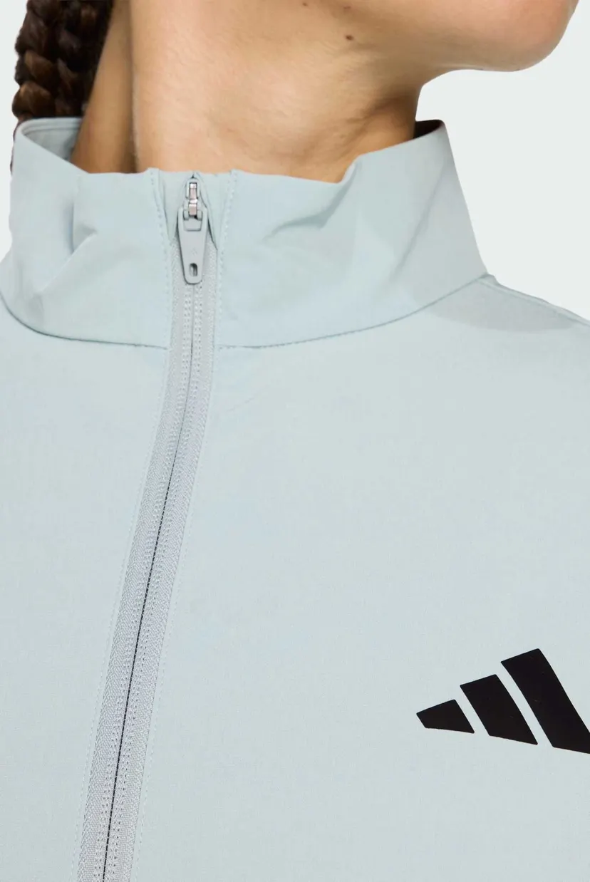 Жіноча м'ятна куртка Train Essentials 3-Stripes Woven Warm-Up Jack 4