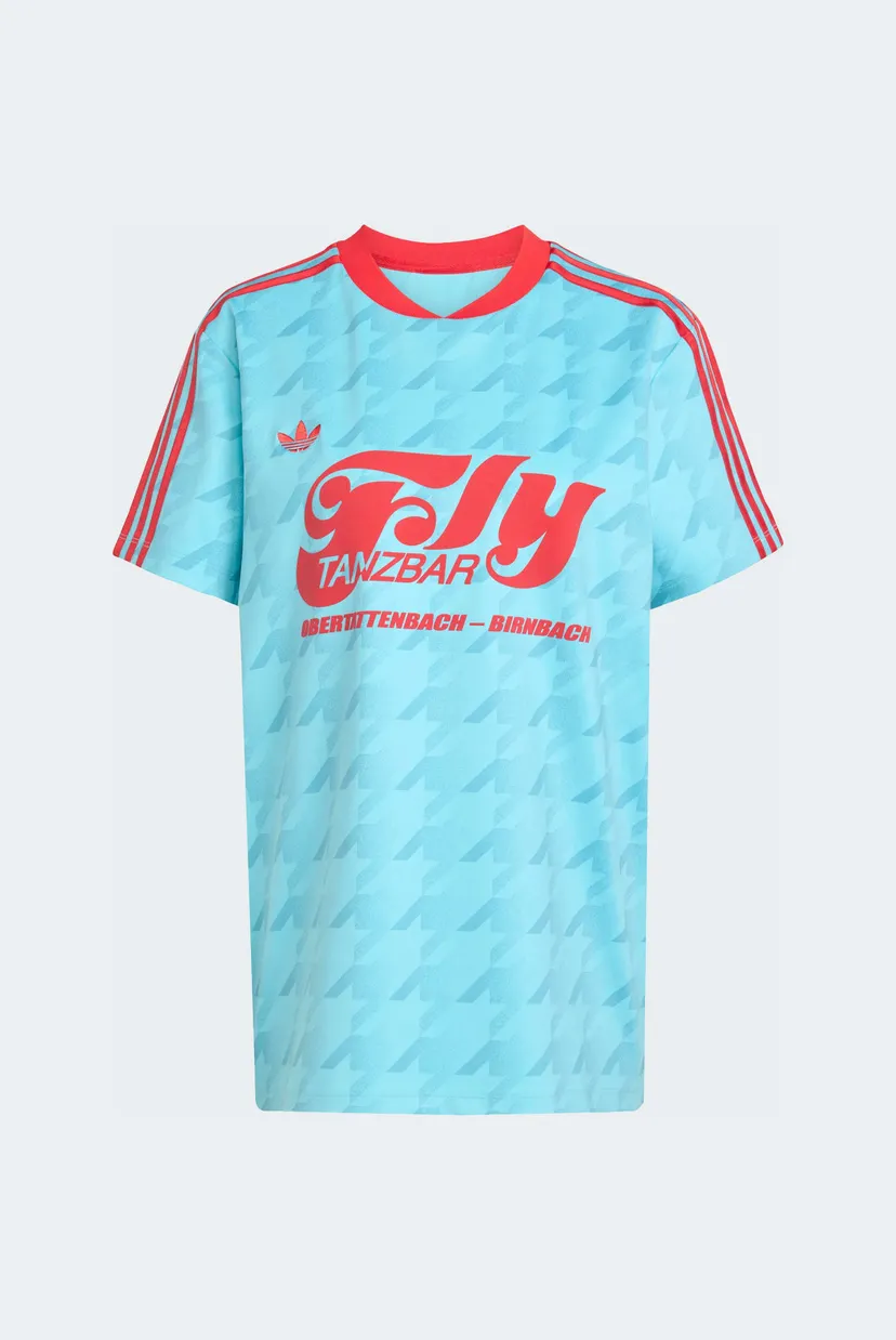 Жіноча блакитна футболка з візерунком Graphic Football Allover Print 6