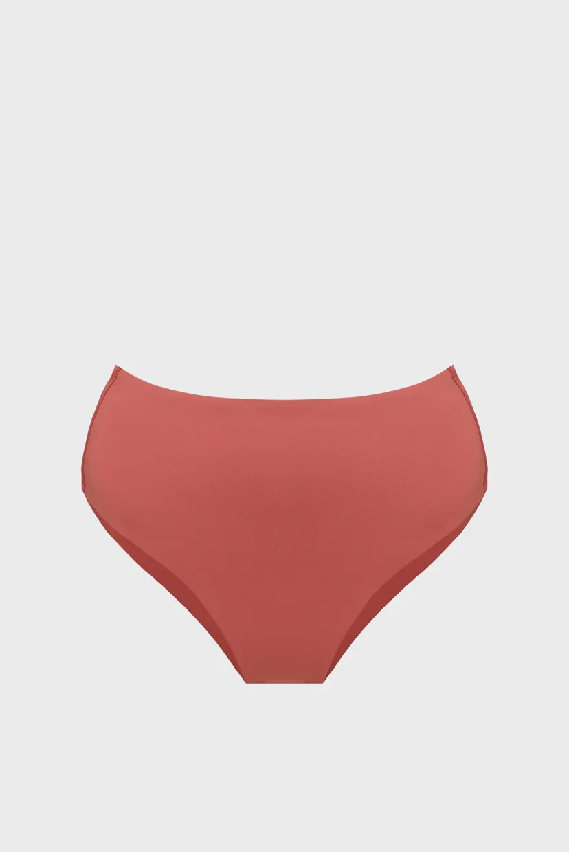 Женские коралловые трусики от купальника HIGH WAIST BIKINI 8