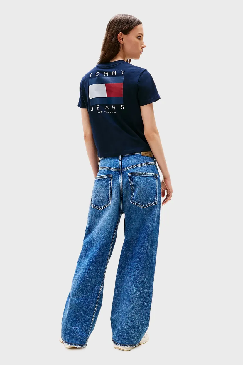Жіноча темно-синя футболка TJW REG SH TOMMY US FLAG SS 3